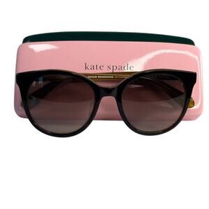 Kate Spade Akayla 52MM Round Sunglasses Dark Havana